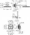 Sistem de dus incastrat cu termostat, Grohe Grohtherm SmartControl Rainshower SmartActive 310 Cube, crom, 34873000 - 2