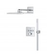 Sistem de dus incastrat cu termostat, Grohe Grohtherm SmartControl Rainshower SmartActive 310 Cube, crom, 34873000 - 4