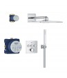 Sistem de dus incastrat cu termostat, Grohe Grohtherm SmartControl Rainshower SmartActive 310 Cube, crom, 34873000 - 3