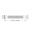 Racord flexibil scurgere, 1" 1/4 x Ø32mm, cu piulita metalica, Bonomini MagikOne, 9332OT54B0 - 2