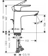 Baterie lavoar, Hansgrohe Talis E 110, ventil pop-up, crom, 71710000 - 2