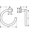 Suport prosop in forma de inel, Hansgrohe Logis Universal, crom, 41724000 - 2