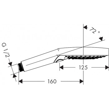 Para de dus, Hansgrohe Raindance Select S 120, cu 3 tipuri de jet PowderRain, crom, 26014000 - 3
