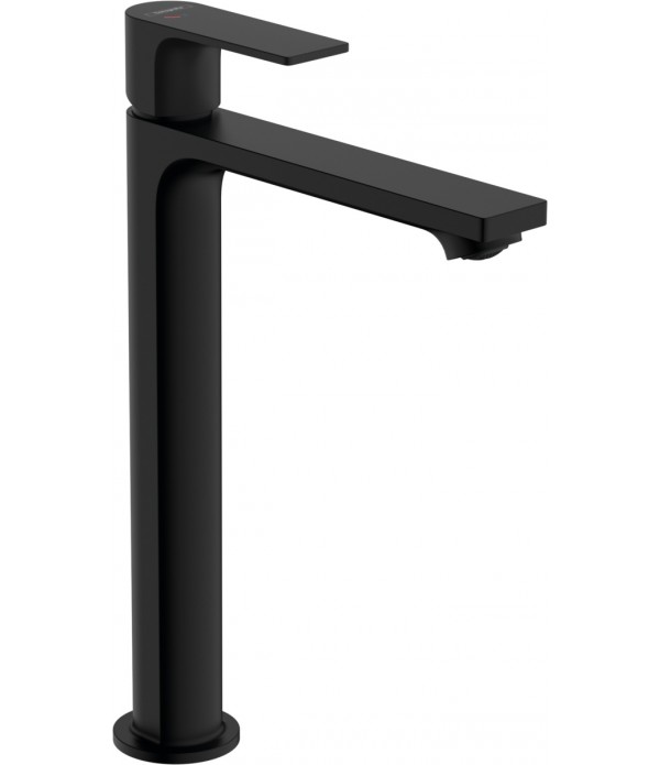 Baterie lavoar cu ventil pop-up, Hansgrohe Rebris E, montaj pe blat, CoolStart, negru mat, 72581670 - 1