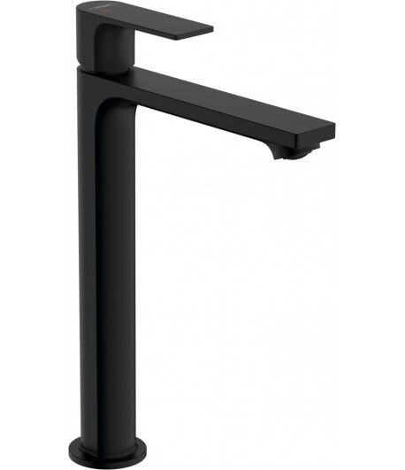 Baterie lavoar cu ventil pop-up, Hansgrohe Rebris E, montaj pe blat, CoolStart, negru mat, 72581670 - 1