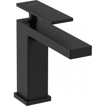 Baterie lavoar cu ventil pop-up, Hansgrohe Tecturis E 110, EcoSmart+, negru mat, 73010670 - 1