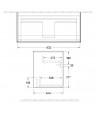 Set mobilier 95.4cm Villeroy&Boch Collaro Nordic Oak, cu lavoar Subway.20, C011L0VJ+7175A001 - 3