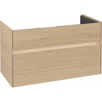 Set mobilier 95.4cm Villeroy&Boch Collaro Nordic Oak, cu lavoar Subway 2.0, C011L0VJ+7175A101 - 6