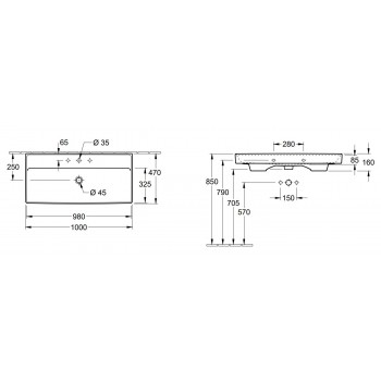 Set mobilier 95.4cm Villeroy&Boch Collaro Nordic Oak, cu lavoar Collaro, C011L0VJ+4A33A201 - 6
