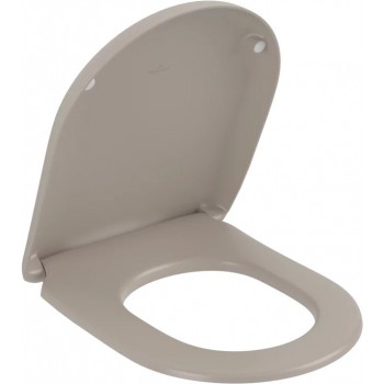 Pachet vas WC rimless suspendat + bideu suspendat, Villeroy&Boch Antao, TwistFlush, cu capac WC inchidere lenta, Almond - 6