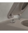 Pachet vas WC rimless suspendat + bideu suspendat, Villeroy&Boch Antao, TwistFlush, cu capac WC inchidere lenta, Almond - 11
