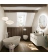 Pachet vas WC rimless suspendat + bideu suspendat, Villeroy&Boch Antao, TwistFlush, cu capac WC inchidere lenta, Almond - 12