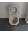 Pachet vas WC rimless suspendat + bideu suspendat, Villeroy&Boch Antao, TwistFlush, cu capac WC inchidere lenta, Almond - 9