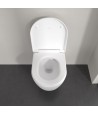 Set vas WC rimless suspendat, Villeroy&Boch Skyla, TwistFlush, capac inchidere lenta, 37x56cm, Stone White CeramicPlus, 5656CLRW