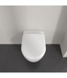 Set vas WC rimless suspendat, Villeroy&Boch Skyla, TwistFlush, capac inchidere lenta, 37x56cm, Stone White CeramicPlus, 5656CLRW