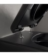 Set vas WC rimless suspendat, Villeroy&Boch Skyla, TwistFlush, capac inchidere lenta, 37x56cm, Pure Black CeramicPlus, 5656CLR7 