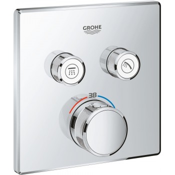 Sistem de dus incastrat, Grohe Grohtherm SmartControl cu palarie Rainshower Mono, crom - 2