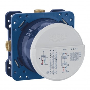 Sistem de dus incastrat, Grohe Grohtherm SmartControl cu palarie Rainshower Mono, crom - 8