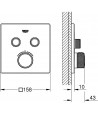 Baterie dus incastrata cu termostat, Grohe Grohtherm SmartControl, pentru 2 consumatori, crom, 29124000 - 2