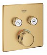 Baterie dus incastrata cu termostat, Grohe Grohtherm SmartControl, pentru 2 consumatori, auriu periat, 29124GN0 - 1