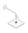Palarie de dus cu brat, Grohe Grohe Rainshower Mono 310, montare pe perete, crom, 26564000 - 3