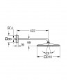 Palarie de dus cu brat, Grohe Grohe Rainshower Mono 310, montare pe perete, crom, 26564000 - 4