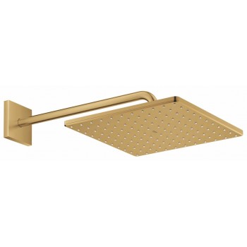 Palarie de dus cu brat, Grohe Rainshower Mono 310, montare pe perete, auriu periat, 26564GN0 - 1