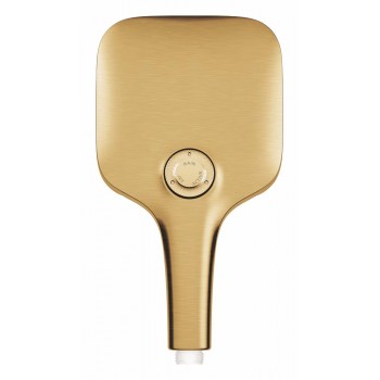 Set de dus, Hansgrohe Croma Select E, cu para 3 tipuri de jet, furtun si bara 65cm, auriu periat, 26582GN0 - 4