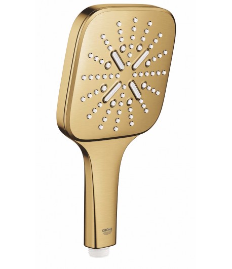 Set de dus, Hansgrohe Croma Select E, cu para 3 tipuri de jet, furtun si bara 65cm, auriu periat, 26582GN0 - 1