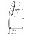 Para de dus, Grohe Rainshower SmartActive Cube, 3 tipuri de jet, auriu periat, 26582GN0 - 5
