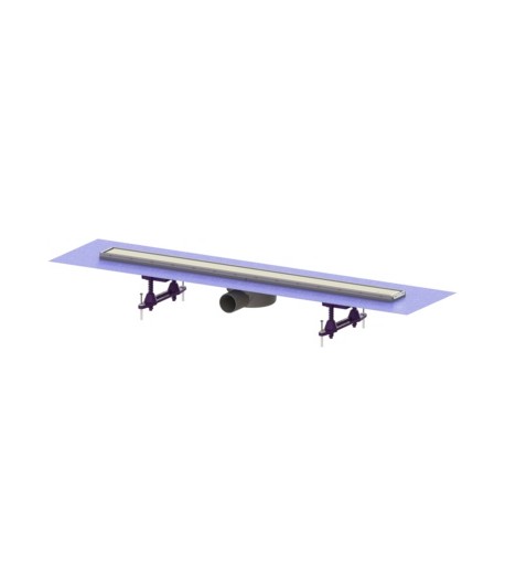 Set rigola de dus cu capac inox, Kessel Linearis Compact, 85cm, Multistop, faiantabil, 45600.64FM - 1