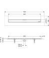 Set rigola de dus cu capac inox, Kessel Linearis Compact, 85cm, Multistop, faiantabil, 45600.64FM - 2
