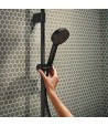 Coloana de dus, Hansgrohe Activera Q, cu 2 tipuri de jet, baterie cu termostat, negru mat, 28649670 - 3