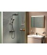 Coloana de dus, Hansgrohe Activera Q, cu 2 tipuri de jet, baterie cu termostat, negru mat, 28649670 - 2