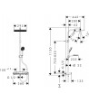 Coloana de dus, Hansgrohe Activera Q, cu 2 tipuri de jet, baterie cu termostat, negru mat, 28649670 - 4