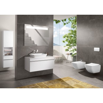 Semi-recessed washbasin Rectangle Venticello, 411355, 550 x 360 mm