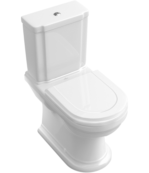 Washdown toilet for close-coupled toilet-suite Oval Hommage, 666210, 370 x 725 mm
