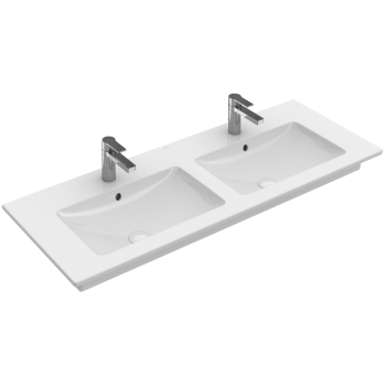 Double vanity washbasin Rectangle Venticello, 4111DL, 1300 x 500 mm