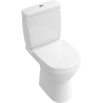 Washdown toilet for close-coupled toilet-suite, rimless Compact Oval O.novo, 5689R0, 360 x 605 mm