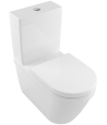 Washdown toilet for close-coupled toilet-suite, rimless Rectangle Architectura, 5691R0, 370 x 700 mm