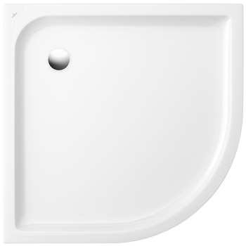 Quadrant shower tray Quarter circle O.novo Plus, 6213C3, 800 x 800 x 60 mm, Side length: 800 mm