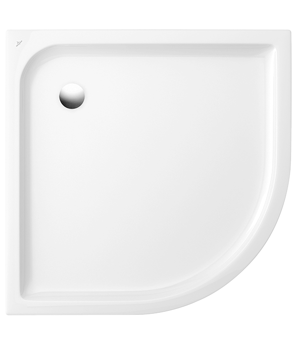 Quadrant shower tray Quarter circle O.novo Plus, 6213D4, 900 x 900 x 60 mm, Side length: 900 mm