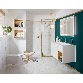 Shower toilet, rimless Oval ViClean, V0E100, 385 x 595 mm
