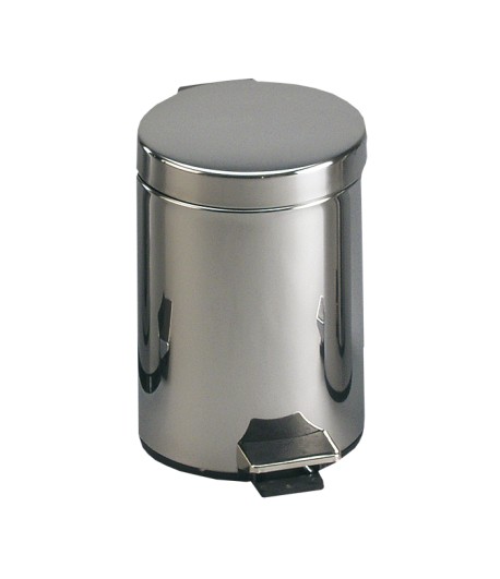 Coș de gunoi din oțel inox cu recipient plastic, volum 3 l, Ø 170x270 mm, finisaj polisat