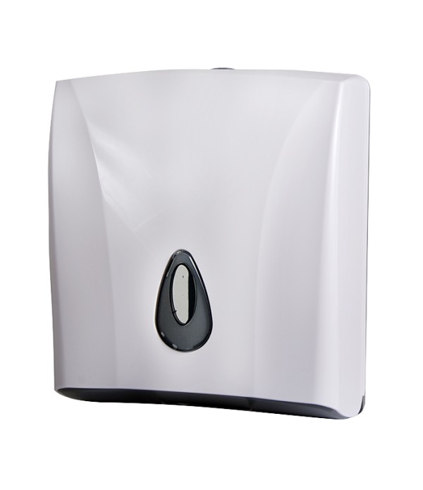 Dispenser prosoape de hârtie pliate, plastic ABS alb