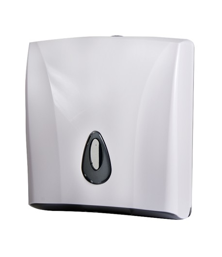Dispenser prosoape de hârtie pliate, plastic ABS alb