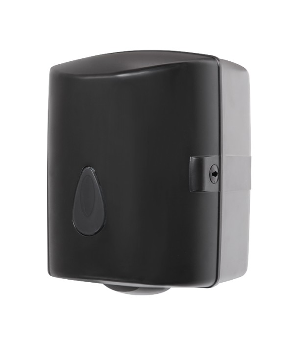 Dispenser prosoape de hârtie rolă, plastic ABS negru