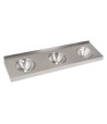 Lavoar triplu din oțel inox fără găuri pentru baterii