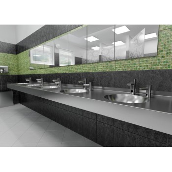 Lavoar triplu din oțel inox fără găuri pentru baterii