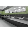 Lavoar triplu din oțel inox fără găuri pentru baterii